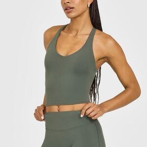 NWT Oner Active SoftMotion Racer Back Mid Vest with Bra with Grey Logo